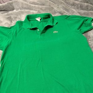 Green Lacoste collared shirt